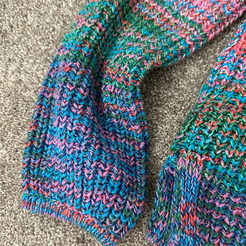 Vintage GAP Rainbow Knit Turtleneck Sweater - Picture 6 of 12